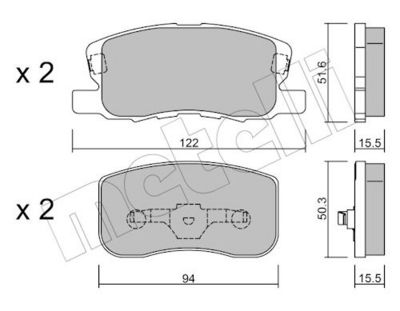 BREMSBELAGSATZ SCHEIBENBREMSE
