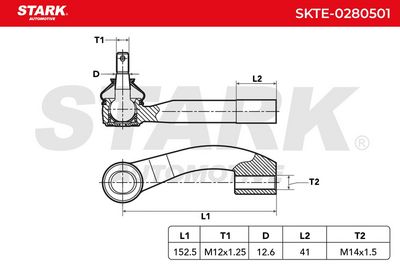 накрайник на напречна кормилна щанга STARK SKTE-0280501
