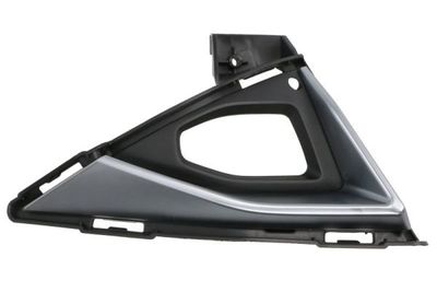 Voorbumper afdekking Voor Rechts (met verchroomde streep, zwart) past: NISSAN QASHQAI III J12 04.21-03.24