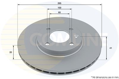 Тормозной диск COMLINE ADC2809V для OPEL KARL