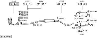 Układ wydechowy BOSAL SYS04624