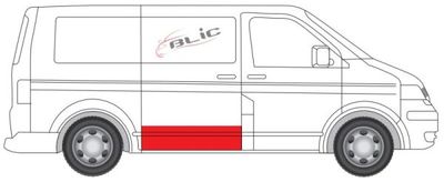 (EN) Sliding door repair kit Rechts (Coating, kort model, lengte 1180mm) past: VW TRANSPORTER T5 04.03-04.15