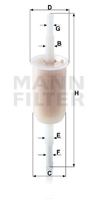 Топливный фильтр MANN-FILTER WK 32 (10) для AUDI SUPER