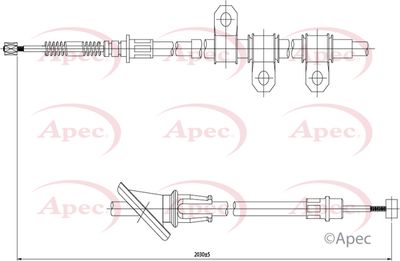 Cable Pull, parking brake APEC CAB1652