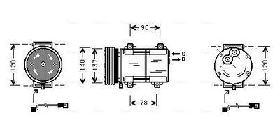 AVA QUALITY COOLING Compressor, airconditioning (FDAK288)