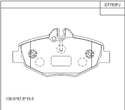 ASIMCO KD7783F Тормозные колодки и сигнализаторы  для MERCEDES-BENZ E-CLASS T-Model (S211) E 220 T CDI