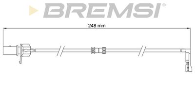 Сигнализатор, износ тормозных колодок BREMSI WI0796 для AUDI A8