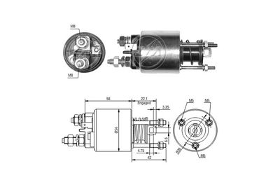 Тяговое реле, стартер ERA ZM6595 для LANCIA Y