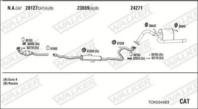 SISTEM DE ESAPAMENT WALKER TOK034983