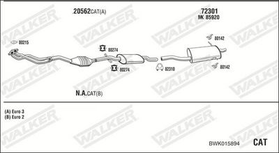 Изпускателна система WALKER BWK015894