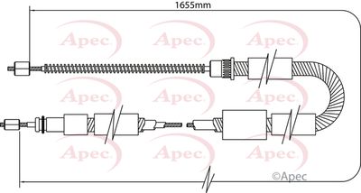 Cable Pull, parking brake APEC CAB1337