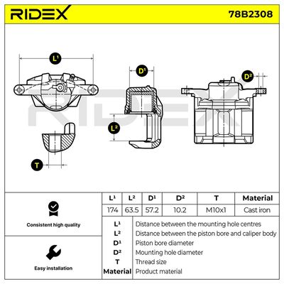 спирачен апарат RIDEX 78B2308
