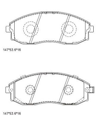 ASIMCO KD9601 Тормозные колодки и сигнализаторы для HYUNDAI H-1 / STAREX Автобус (A1) 2.5 TD