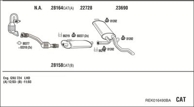 Układ wydechowy WALKER REK016490BA