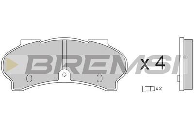 Комплект тормозных колодок, дисковый тормоз BREMSI BP2134 для PEUGEOT J9
