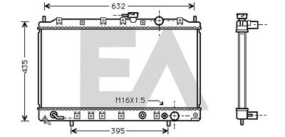 EACLIMA 31R51051 Радиатор охлаждения двигателя EACLIMA для MITSUBISHI SPACE