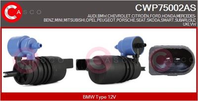 Водяной насос, система очистки окон CASCO CWP75002AS для BMW X2