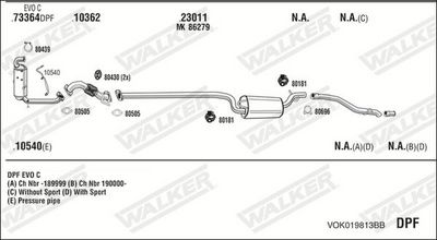 Изпускателна система WALKER VOK019813BB