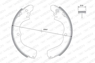 Комплект тормозных колодок WEEN 152-2462 для MITSUBISHI OUTLANDER