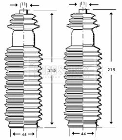 Bellow Kit, steering Borg & Beck BSG3200