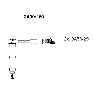 Комплект проводов зажигания BREMI 3A00/160 для ROVER 45