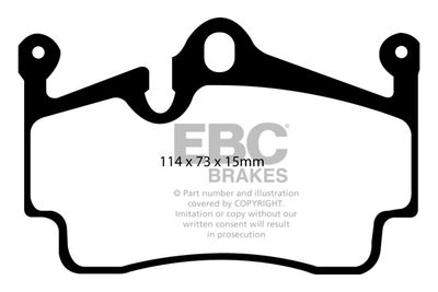 Комплект тормозных колодок, дисковый тормоз EBC Brakes DP31920C для PORSCHE CAYMAN