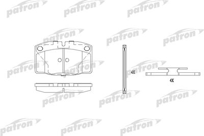 Комплект тормозных колодок, дисковый тормоз PATRON PBP173 для OPEL REKORD