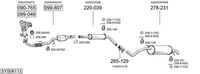 ABGASANLAGE BOSAL SYS06113