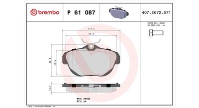 BREMSBELAGSATZ SCHEIBENBREMSE