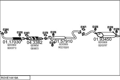 SISTEM DE ESAPAMENT MTS ROVE14419A012299