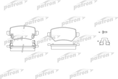 Комплект тормозных колодок, дисковый тормоз PATRON PBP1521 для OPEL CORSA