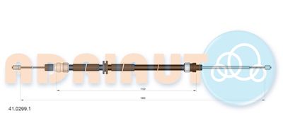 Cable Pull, parking brake 41.0299.1