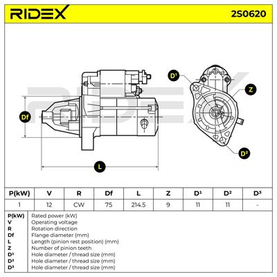 стартер RIDEX