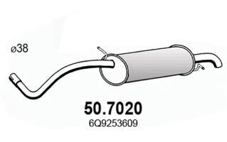 ASSO 50.7020 Глушитель выхлопных газов  для SEAT CORDOBA (Сеат Кордоба)