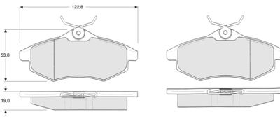 BREMSBELAGSATZ SCHEIBENBREMSE MTR MT605 0