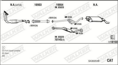 Изпускателна система WALKER SA30204B