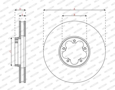 BREMSSCHEIBE FERODO DDF3095C 2
