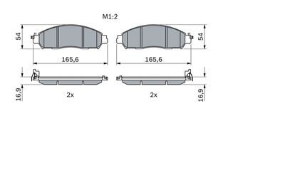 Brake Pad Set, disc brake 0 986 424 837