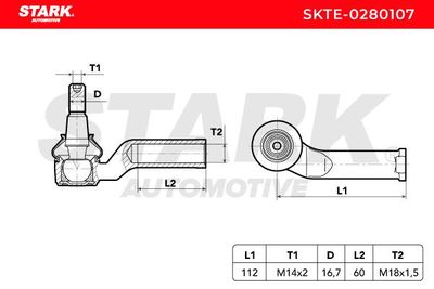 накрайник на напречна кормилна щанга STARK SKTE-0280107