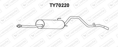 Глушитель выхлопных газов конечный VENEPORTE TY70220 для TOYOTA HILUX