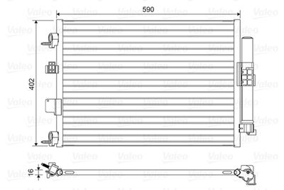 VALEO 814161 Радиатор кондиционера  для FORD TRANSIT (Форд Трансит)