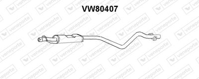 Предглушитель выхлопных газов VENEPORTE VW80407 для VW SCIROCCO