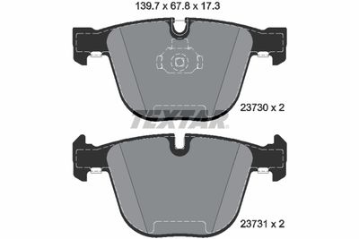 Комплект тормозных колодок, дисковый тормоз TEXTAR 2373001 для ROLLS-ROYCE PHANTOM
