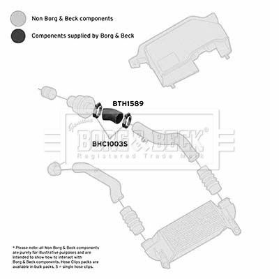 Charge Air Hose Borg & Beck BTH1589