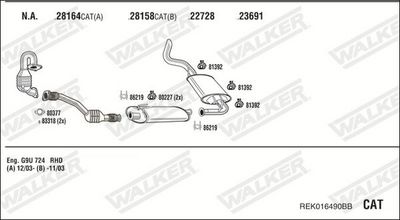 SISTEM DE ESAPAMENT WALKER REK016490BB