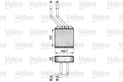 VALEO 811520 Радиатор печки  для FORD TRANSIT (Форд Трансит)