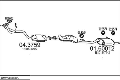 SISTEM DE ESAPAMENT MTS BMW088838A005103
