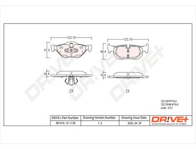 SET PLACUTE FRANA FRANA DISC Dr!ve+ DP1010101138