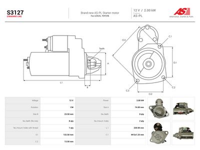önindító AS-PL S3127