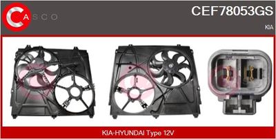 CASCO CEF78053GS Вентилятор системы охлаждения двигателя для KIA SORENTO I (JC) 2.4